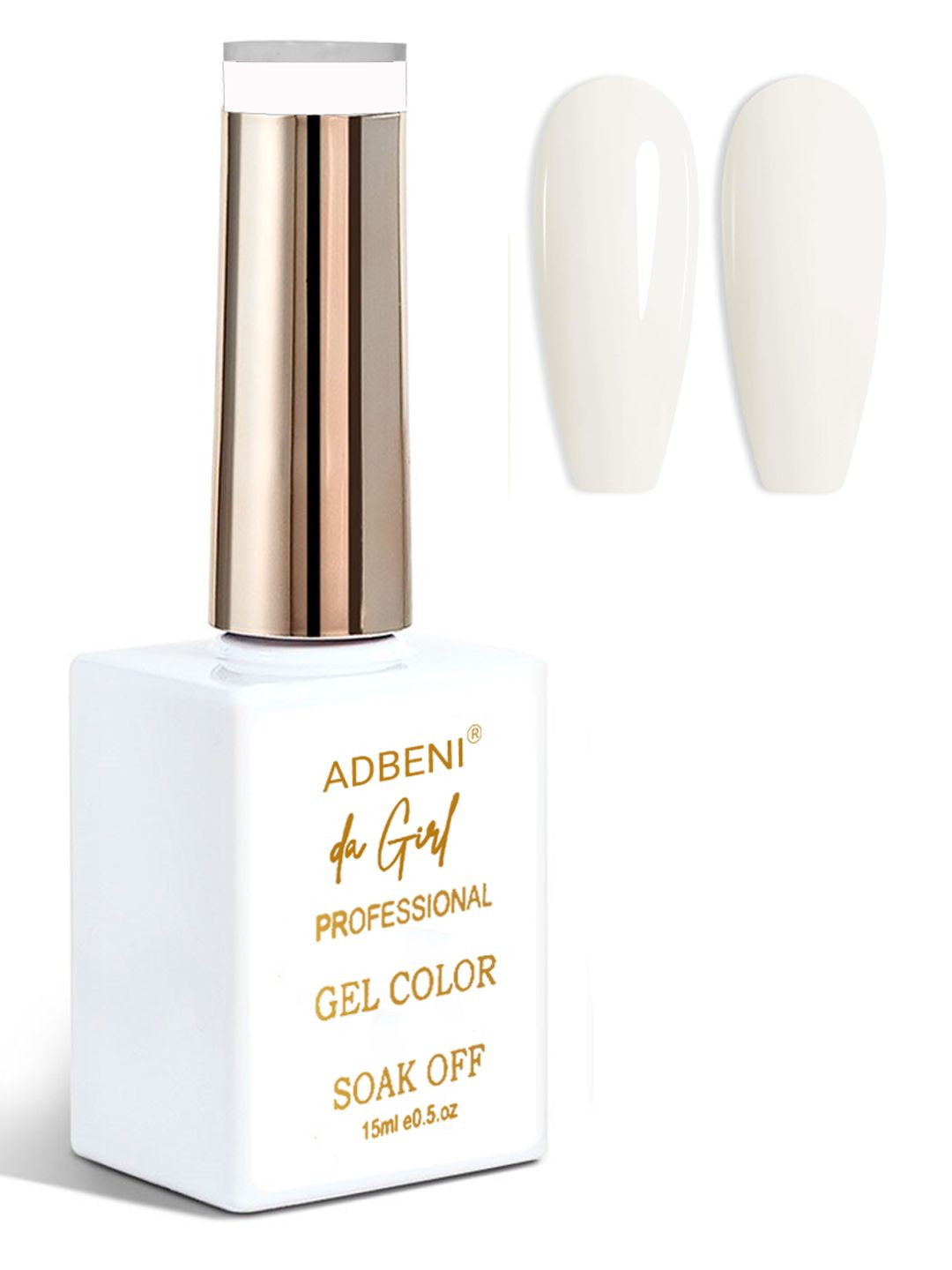 Adbeni Da Girl UV/LED Soak-Off Gel Nail Polish - 15 ml - White