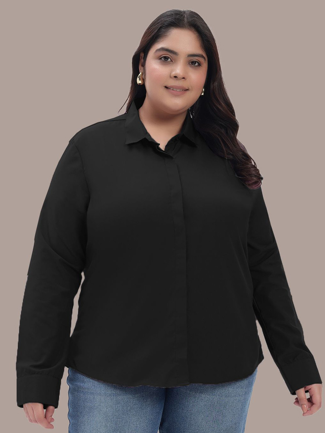 The Roadster Lifestyle Co Women Plus Size Casual Shirt