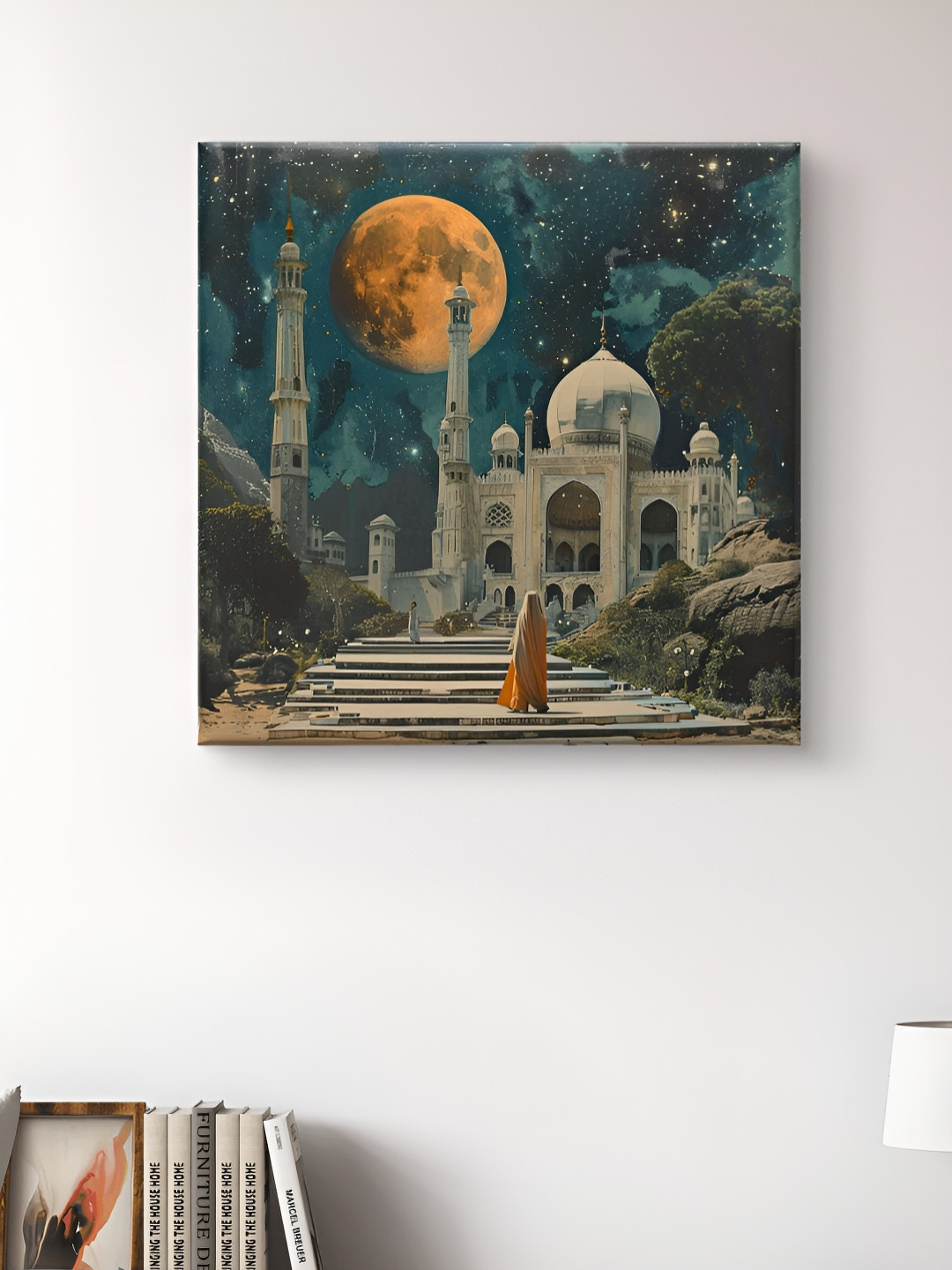 Myntra Elegant Homes Tajmahal Canvas Wall Square Paintings Wall Art - 20 x 20 In
