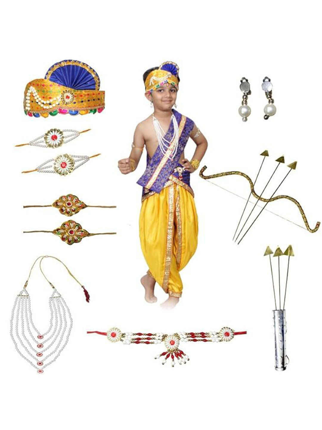 Kaku Fancy dresses Boys Woven Design Raja Ram Costume