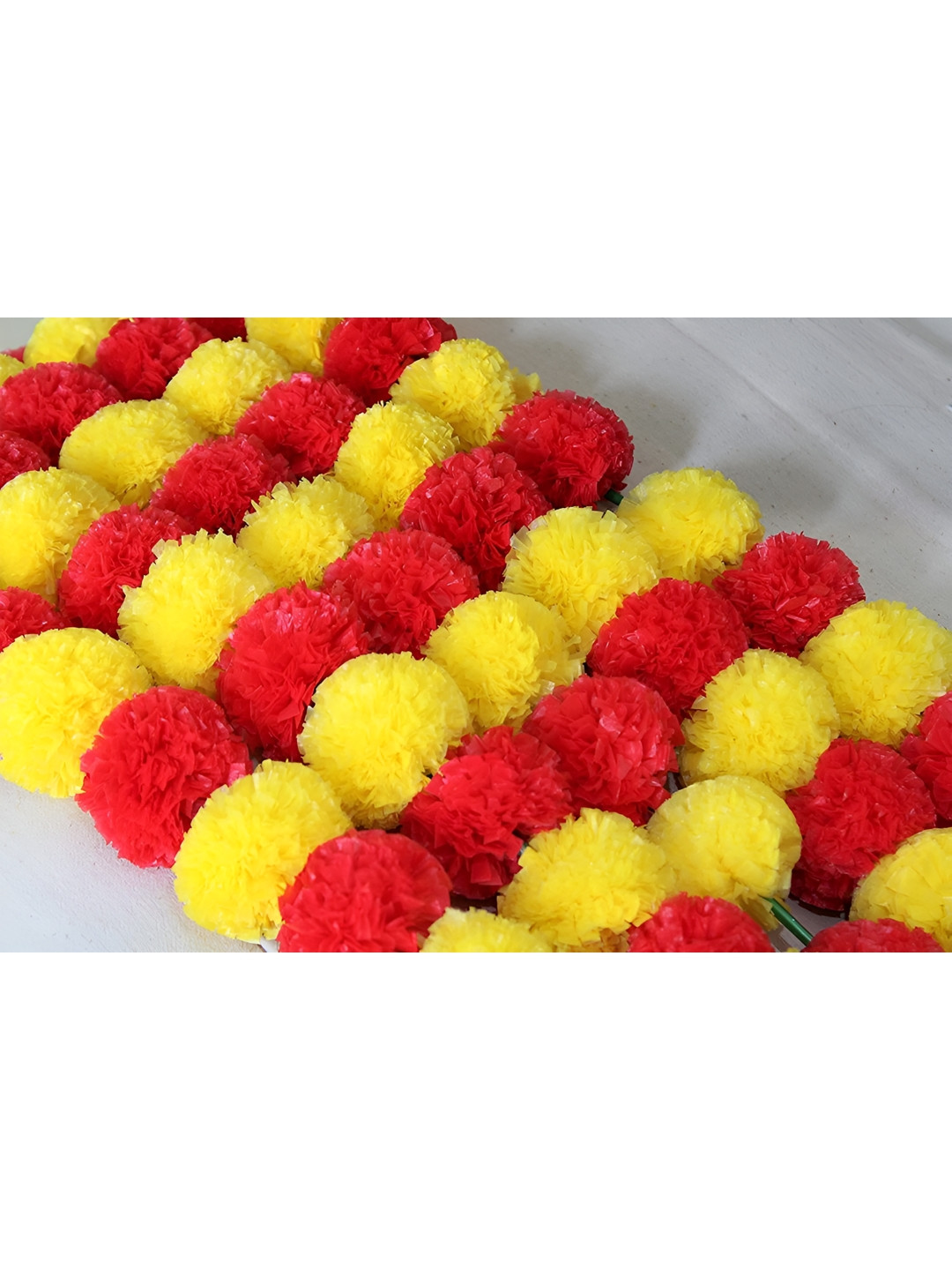 Nutts Yellow 10 Pieces Hanging Marigold Artificial Flower