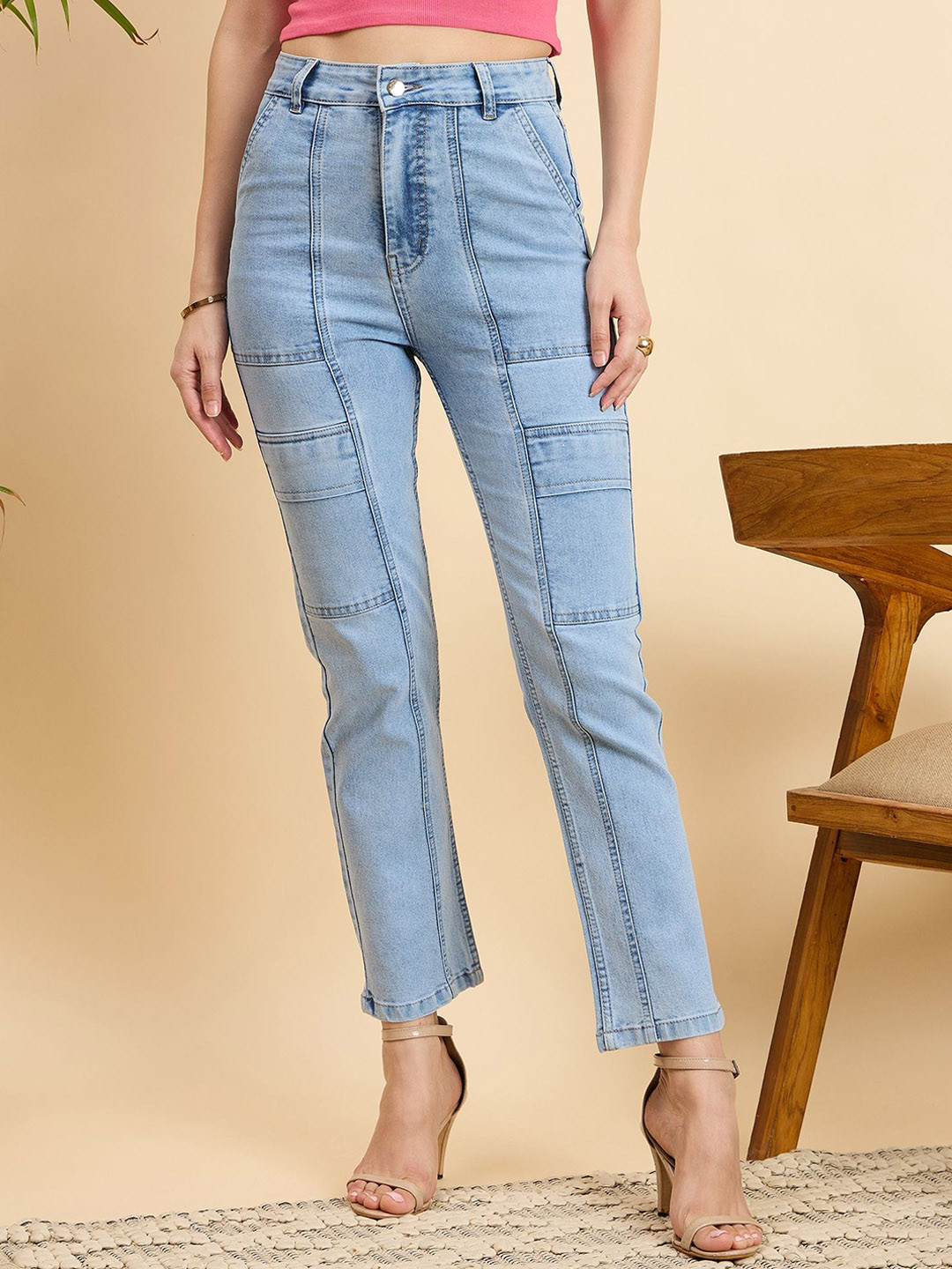 Mast & Harbour Women Slim Fit High-Rise Retro Denims Non Stretchable Jeans