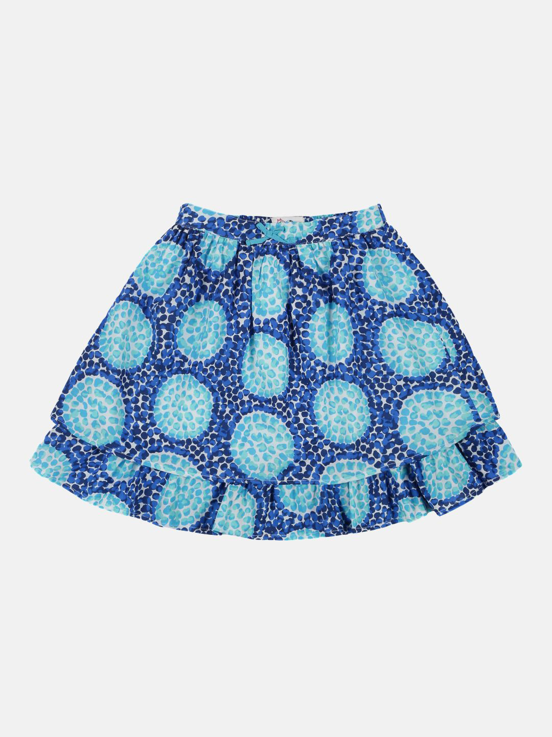 YOUNG BIRDS Girls Geometric Printed Mini Flared Skirt