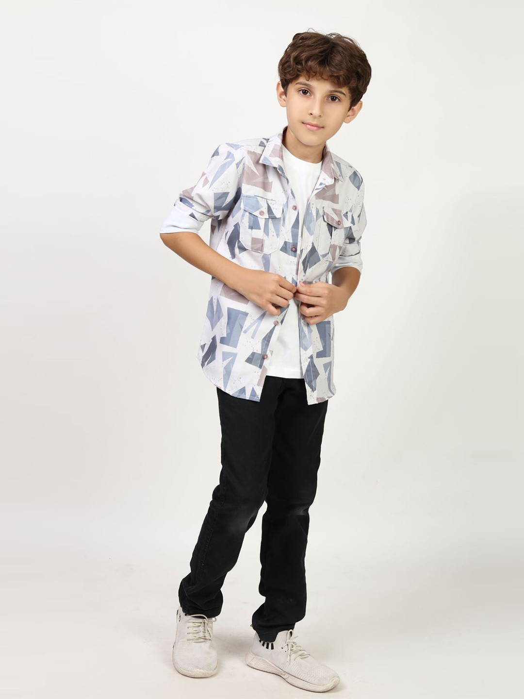 BEARSOUL Boys Floral Printed Casual Shirt