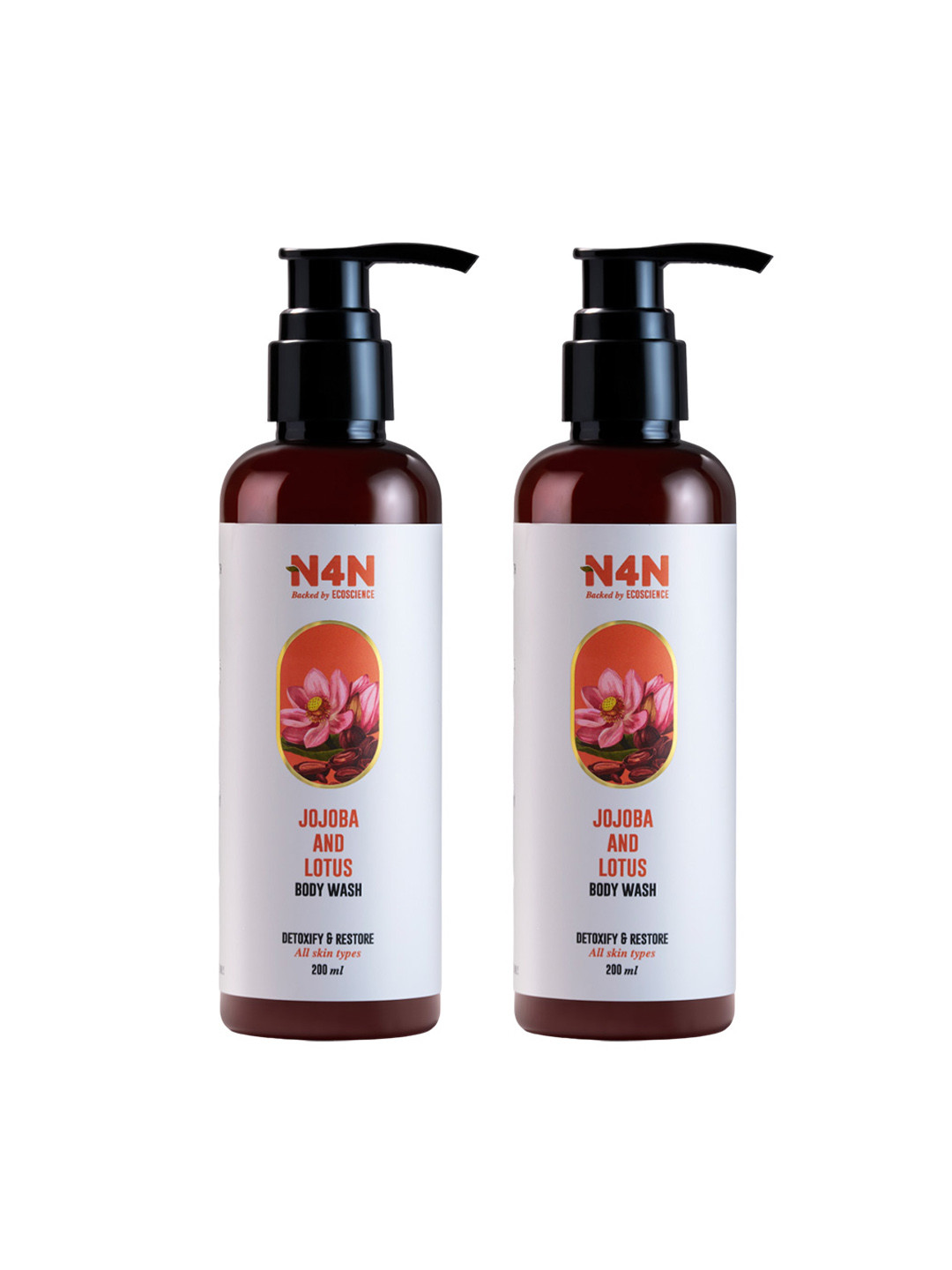 N4N  Set of 2 Polished Perfection Body Wash With Jojoba & Lotus - 200 ml each
