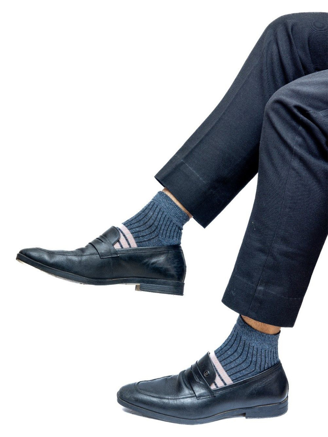 Milk&Whisky Men Striped Ankle Length Socks