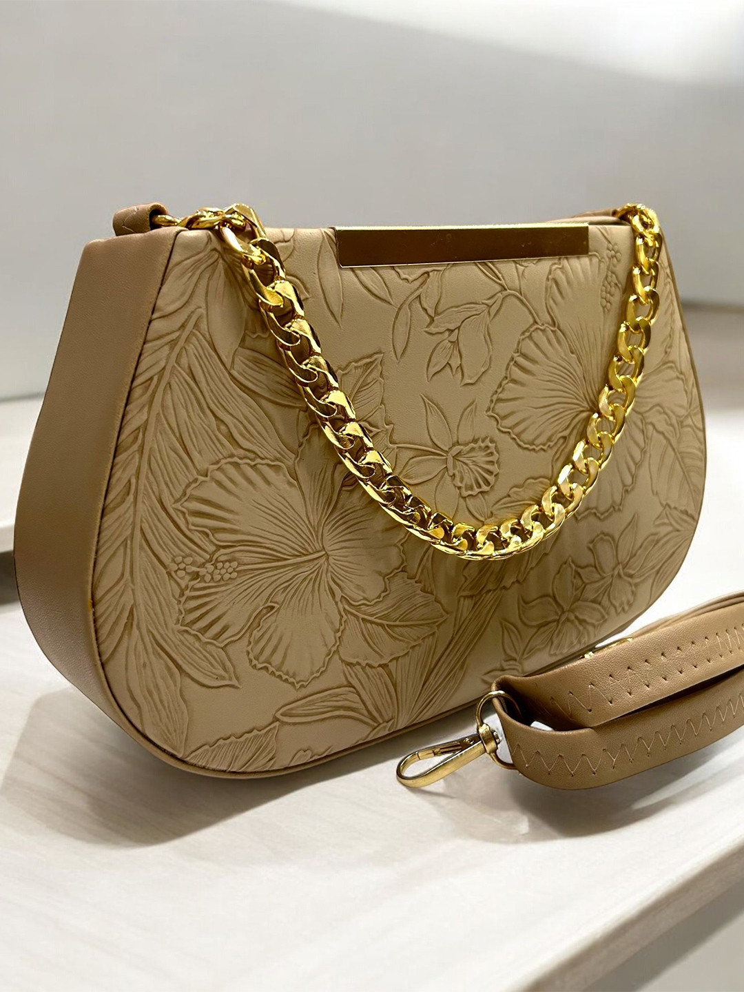 SKORPIO PU Structured Sling Bag with Quilted