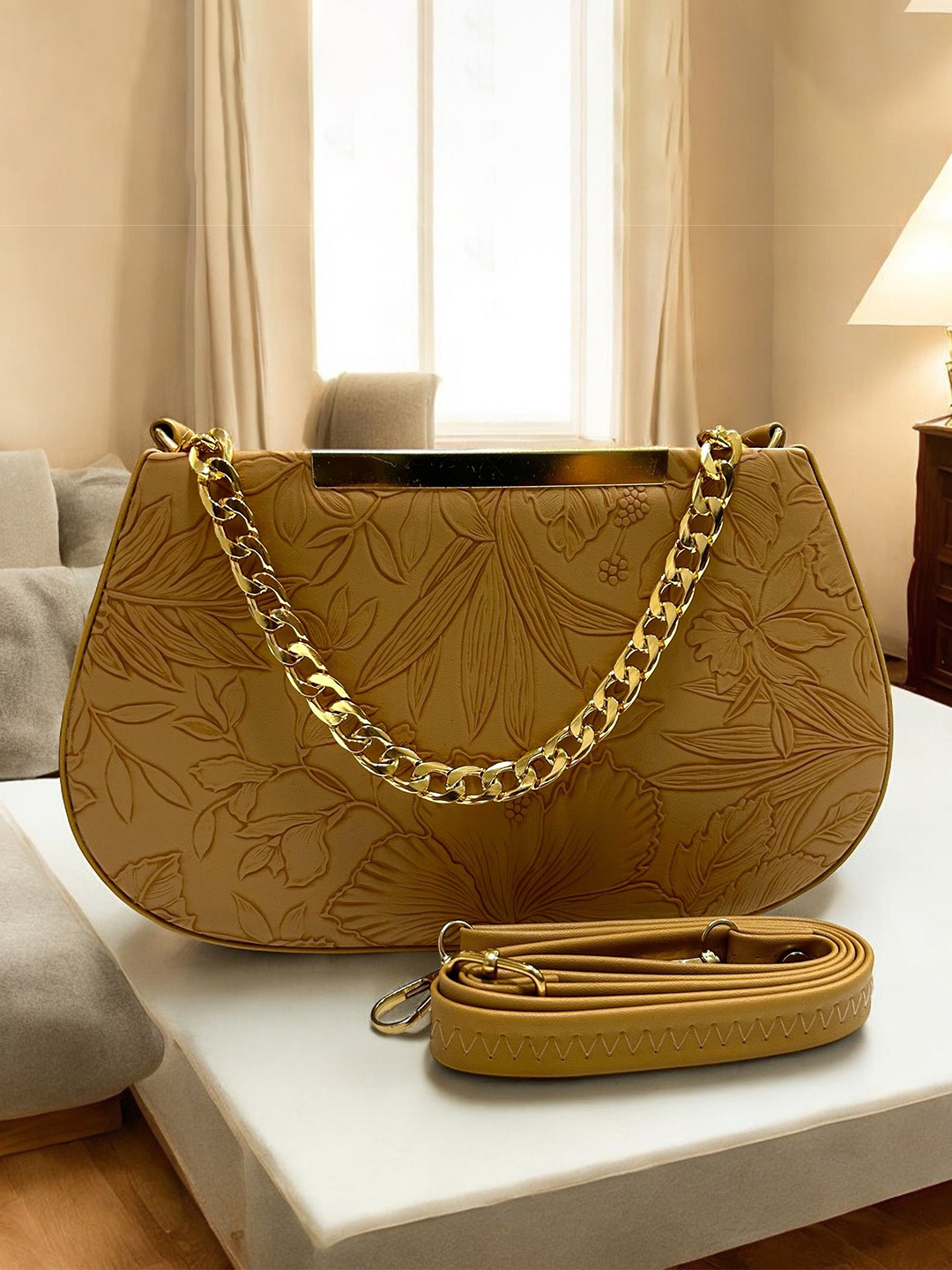 SKORPIO PU Structured Sling Bag with Quilted