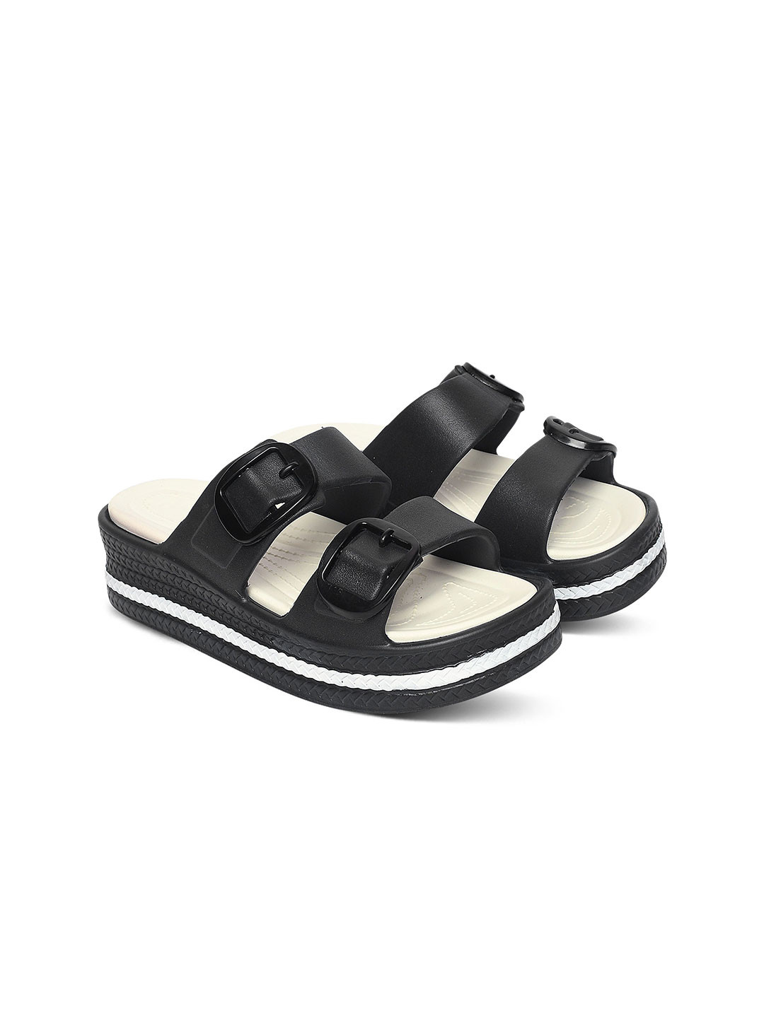 FEEL TIME Women Round Toe Slides