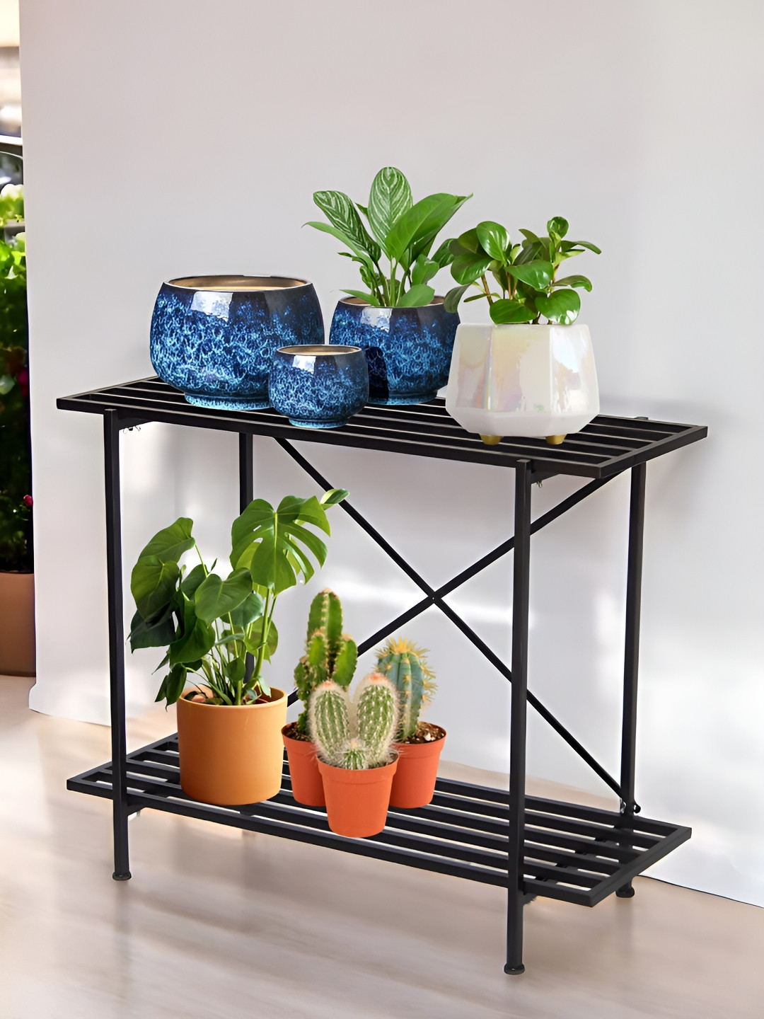 ecofynd Black 2-Tier Eric PlanterStand