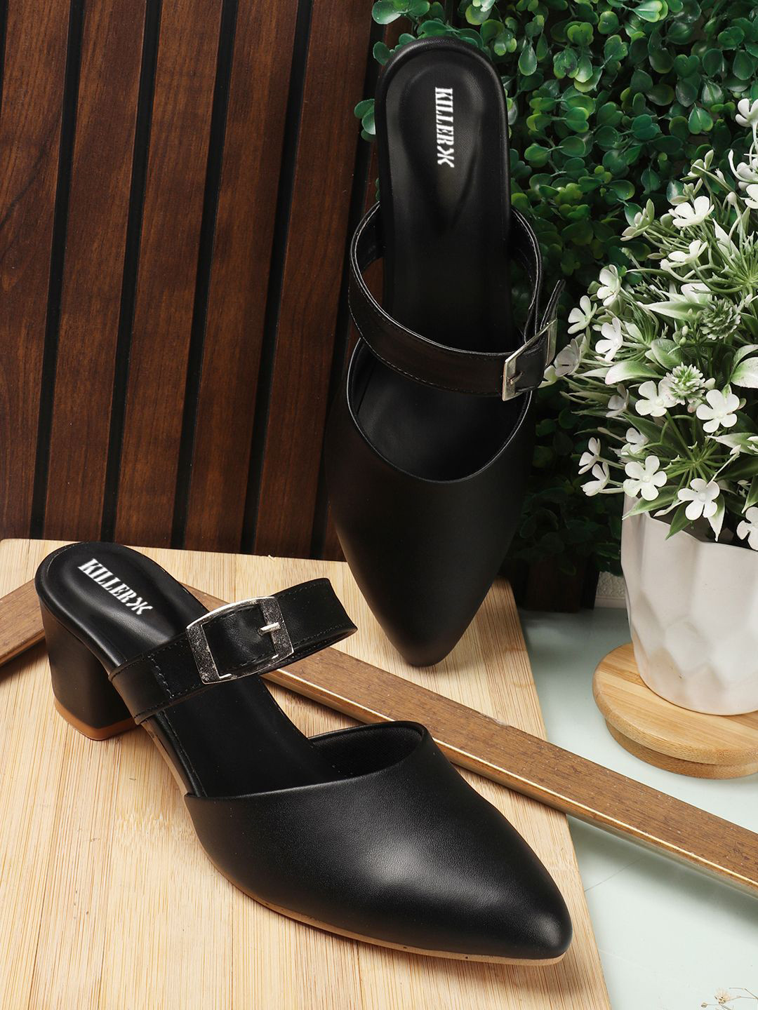 Killer Women Block Pumps with Buckles