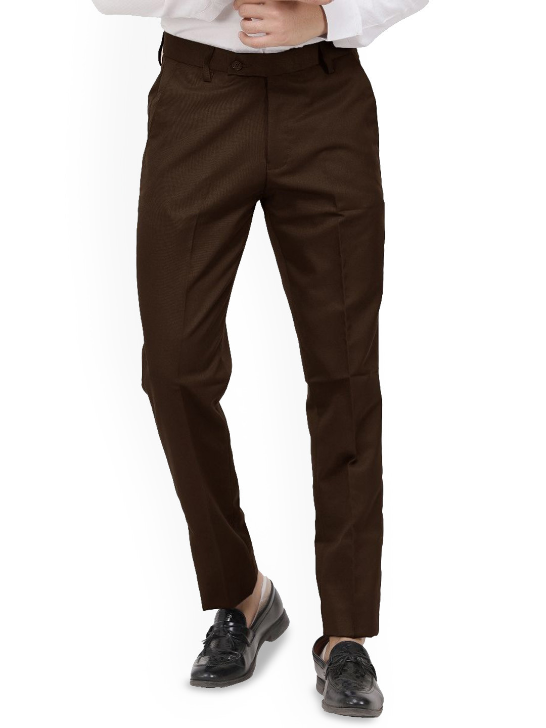 KUNDAN Men's Easy Wash Solid Formal Trousers