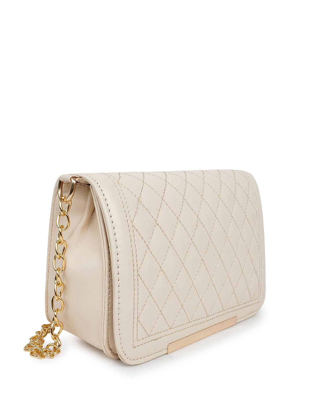 ROLEXO Quilted Synthetic Leather Water Resistant Structured Sling Bag