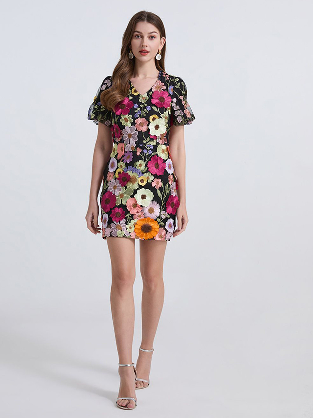 JC Collection Women Floral Print Mini Dress