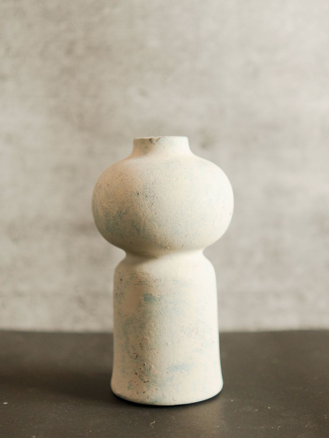 ArteCasa Aqua Heritage White & Blue Large Flower Vase