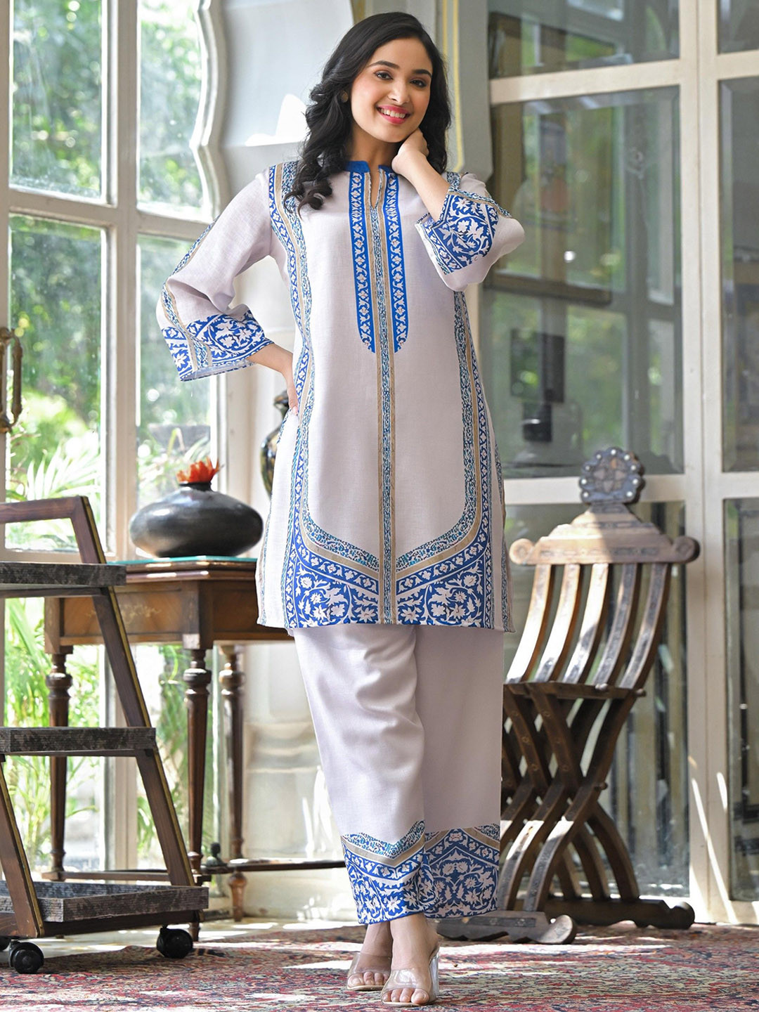 AUTUMN LANE Vastramaya Cloud Printed Pure Cotton Co-Ords