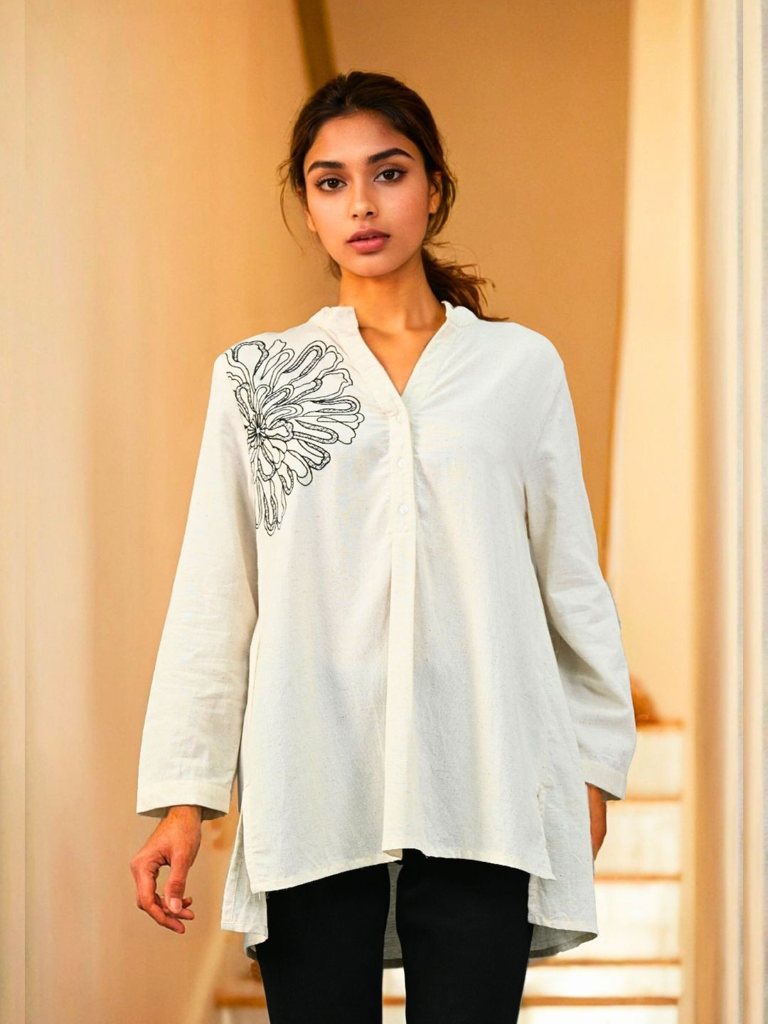 Atha Fashion Women Daisy Eve Embroirered Short Kurti