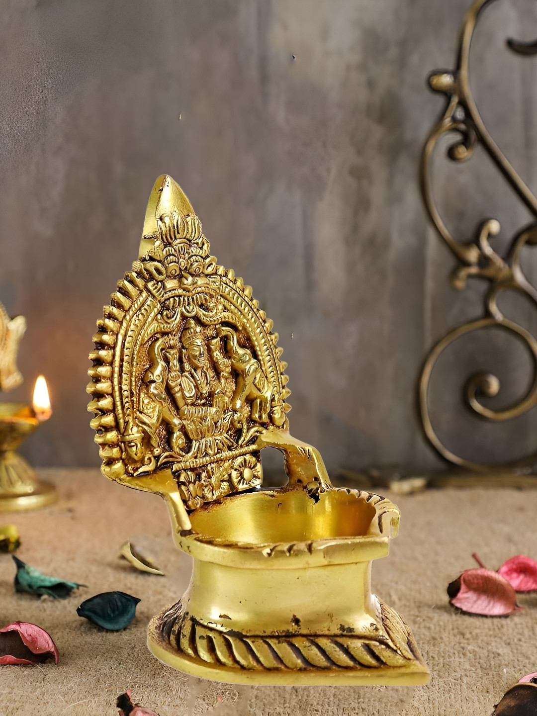 The Spiritual Living Brass Goddess Lakshami Diya