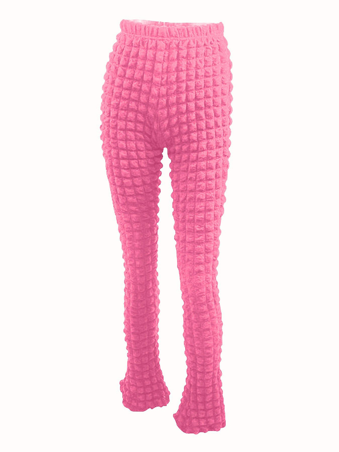 Outzidr Pink Textured Slim Fit Pant