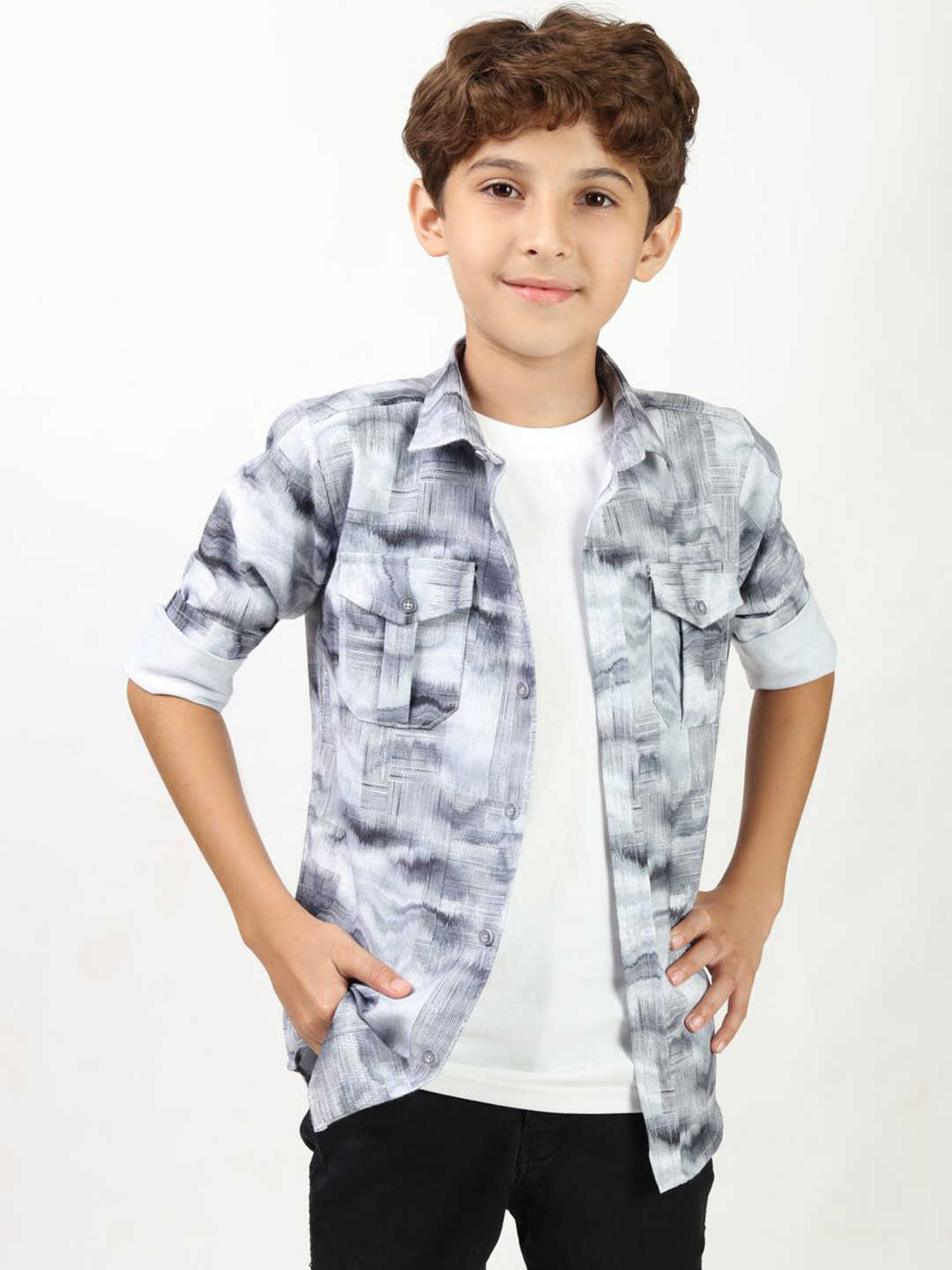 BEARSOUL Boys Printed Casual Shirt