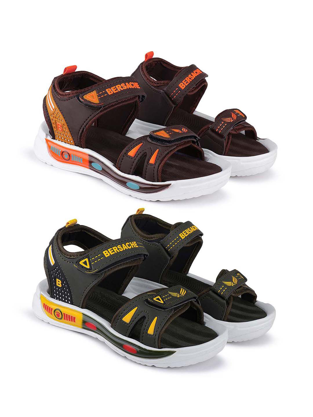 BERSACHE Girls Pack Of 2 Ultra Soft Sandals