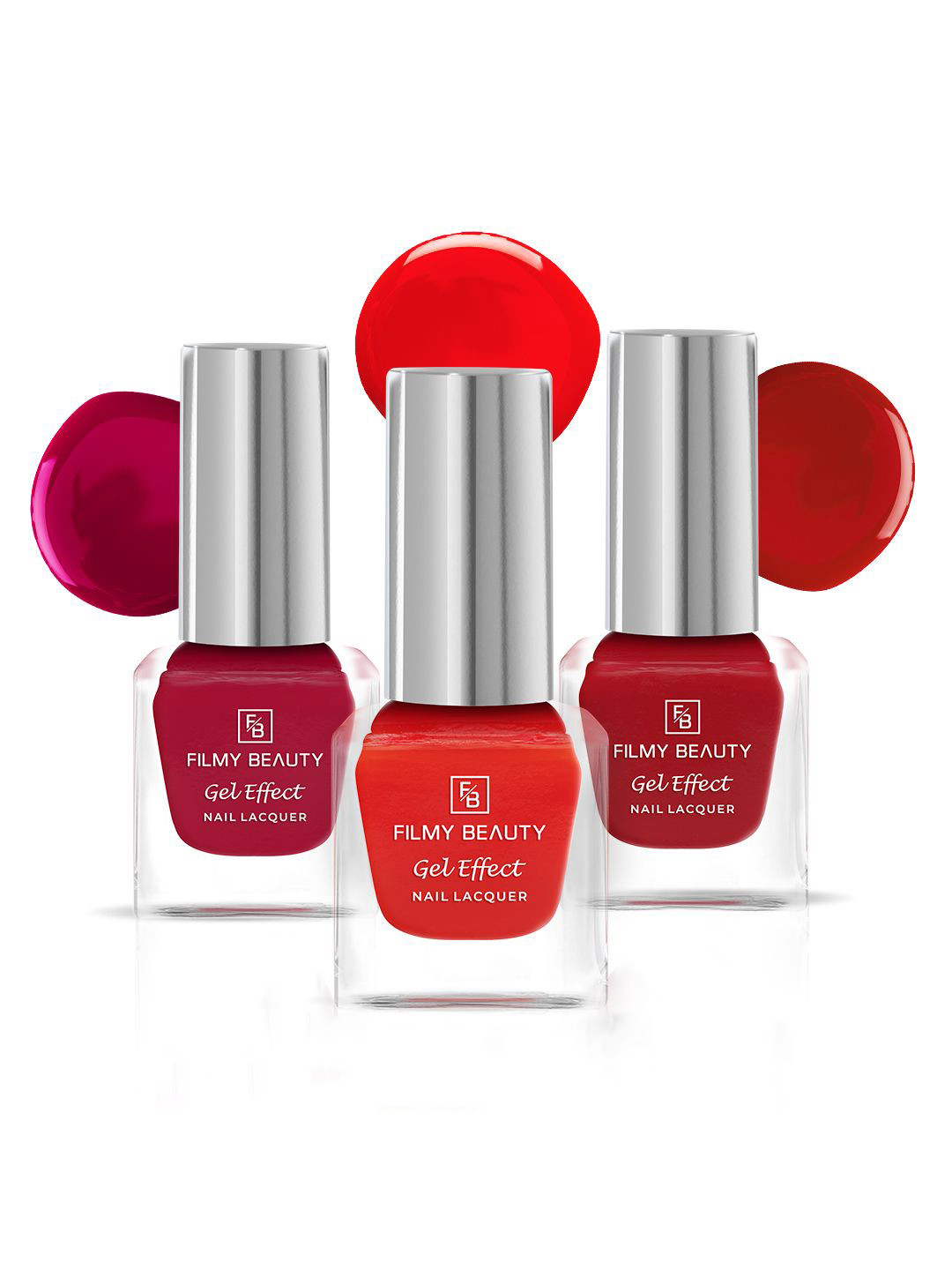 FILMY BEAUTY Set Of 3 Gel Effect Nail Polish- 10 ml Each- Shade- 27- 36- 31