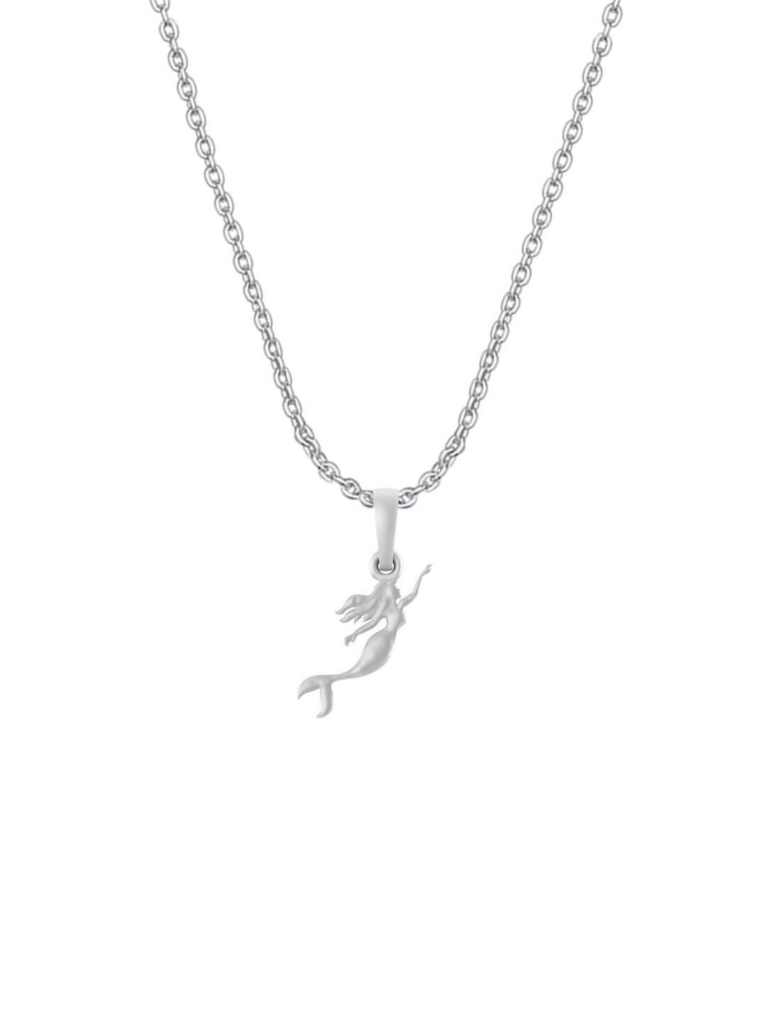 AKSHAT SAPPHIRE Unisex 925 Sterling Silver Quirky Mermaid Pendant With Anchor Chain