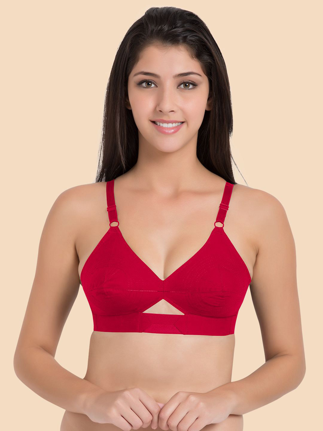 Centra Women Medium Coverage Non Padded Cotton Minimizer Bra