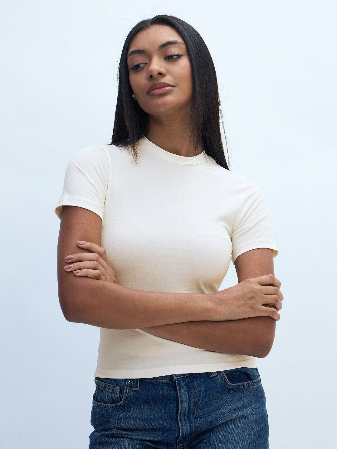 Nun Women Pure Cotton Slim Fit T-shirt