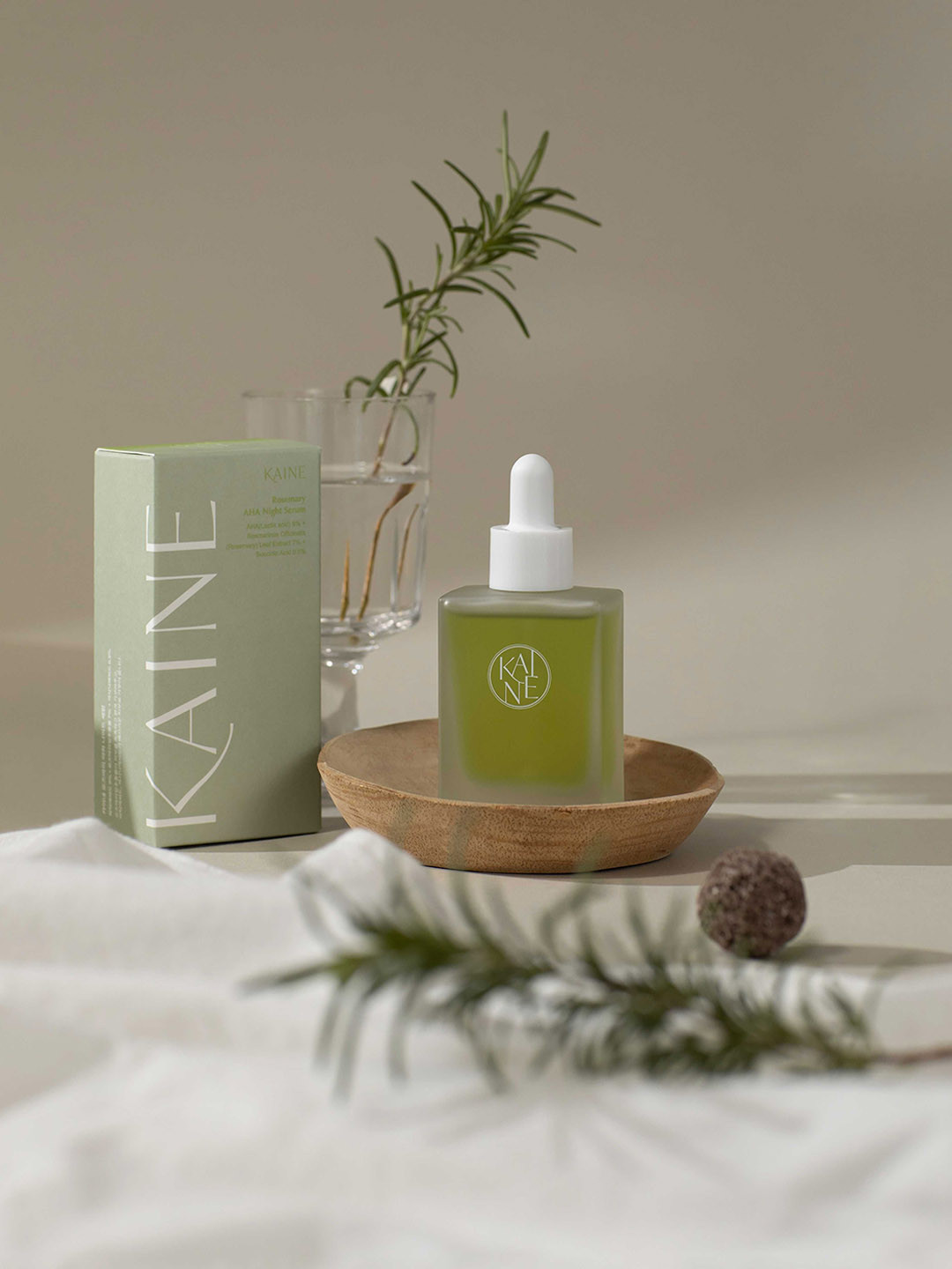 KAINE 100% Organic Rosemary AHA Night Serum - 30 ml