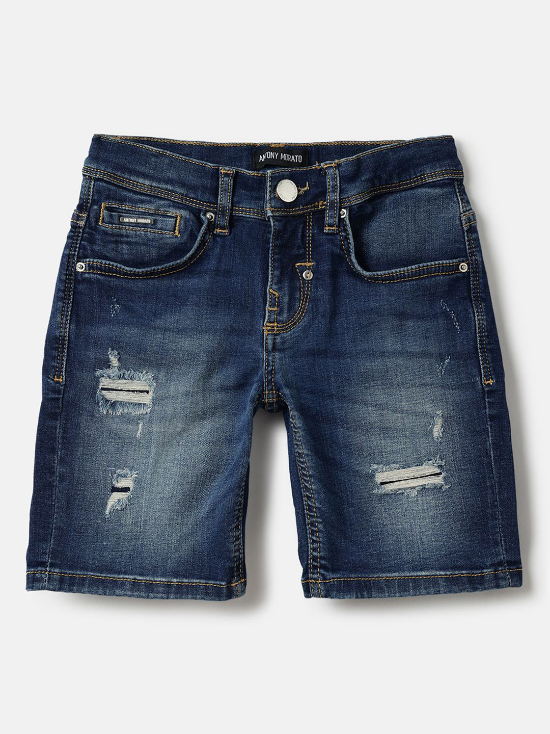 Antony Morato Boys Washed Skinny Fit Denim Shorts Technology