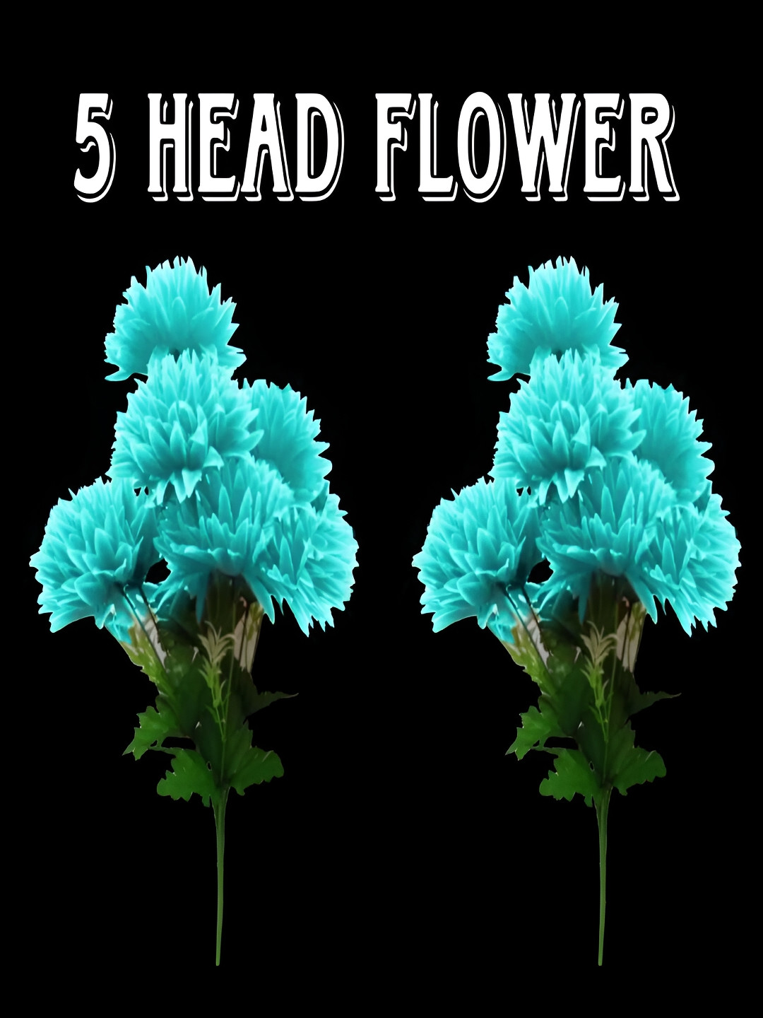SUNEVER Blue 2 Pieces Dahlia Artificial Flower