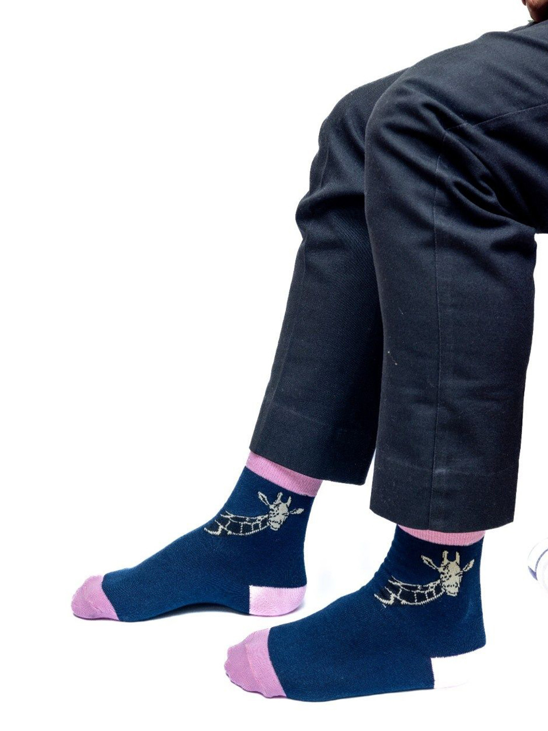 Milk&Whisky Men giraffe Patterned Ankle Length Socks