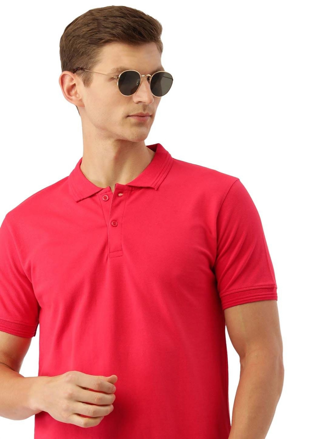 Organic Chics Men Polo Collar Regular Fit T-shirt