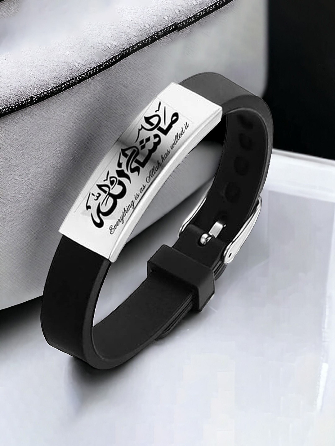 M Men Style Men Stainless Steel Muslim Religious Islamic Arabic Wraparound Bracelet