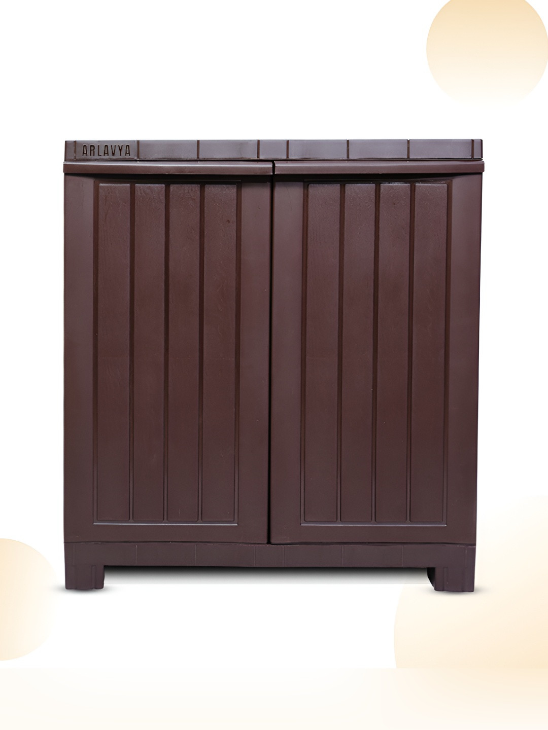 ARLAVYA Brown Textured Cupboard