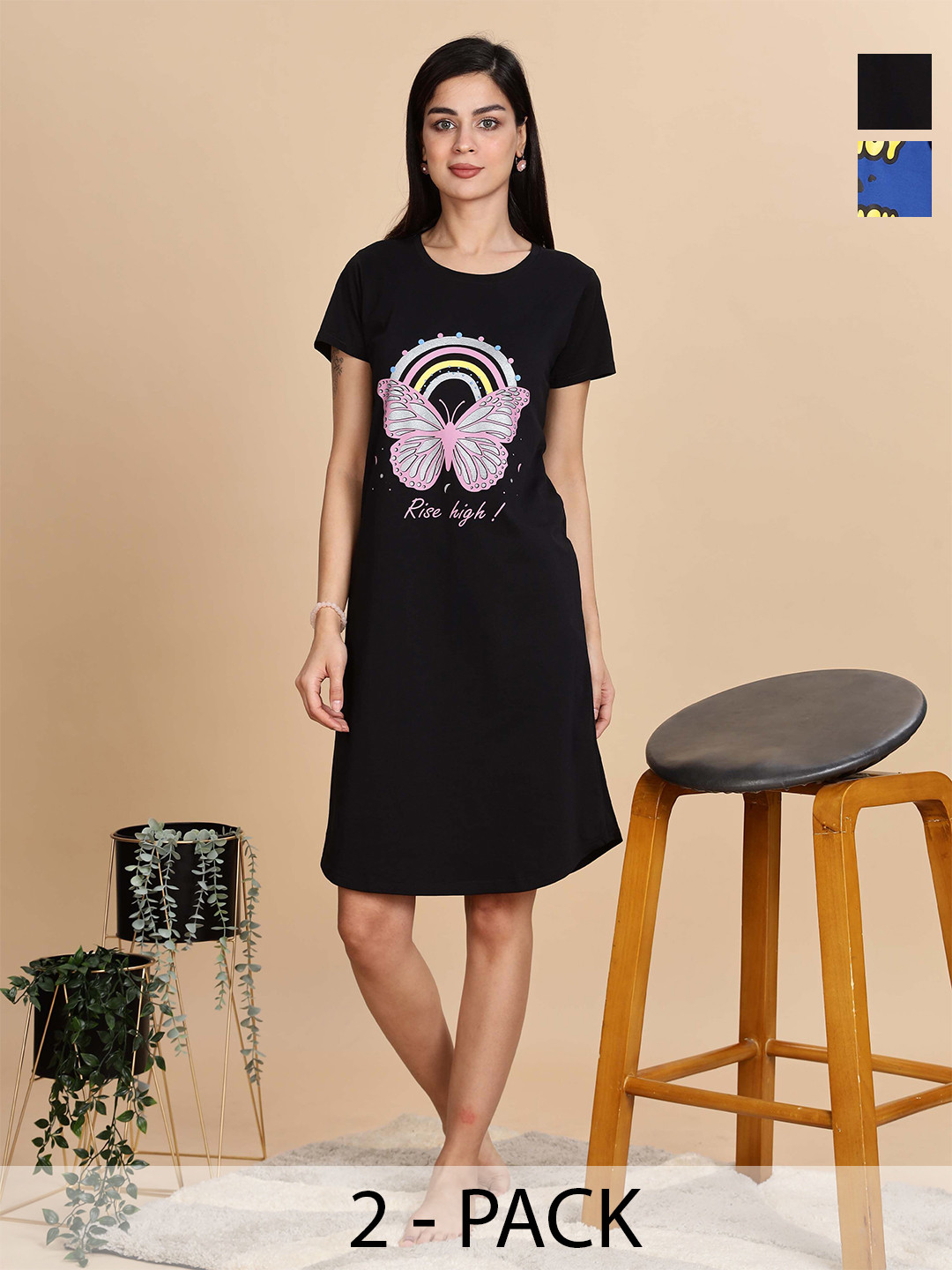 9shines Label Printed Nightdress