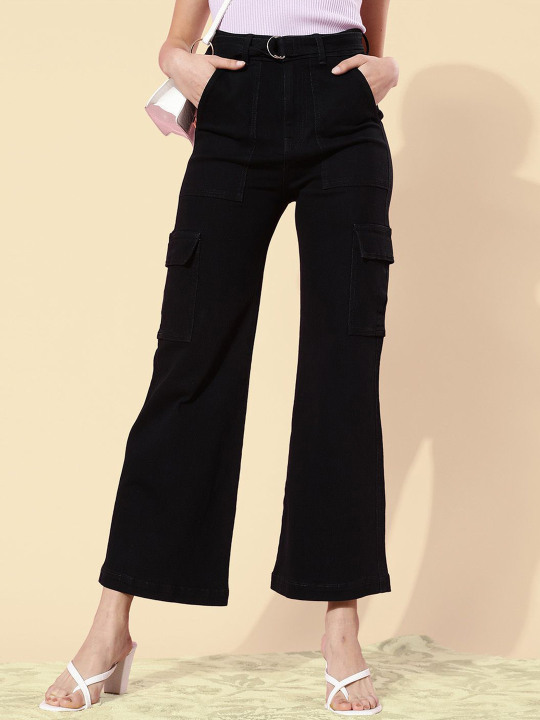 The Roadster Lifestyle Co Waves Of Destiny Wide Leg Denim Jeans