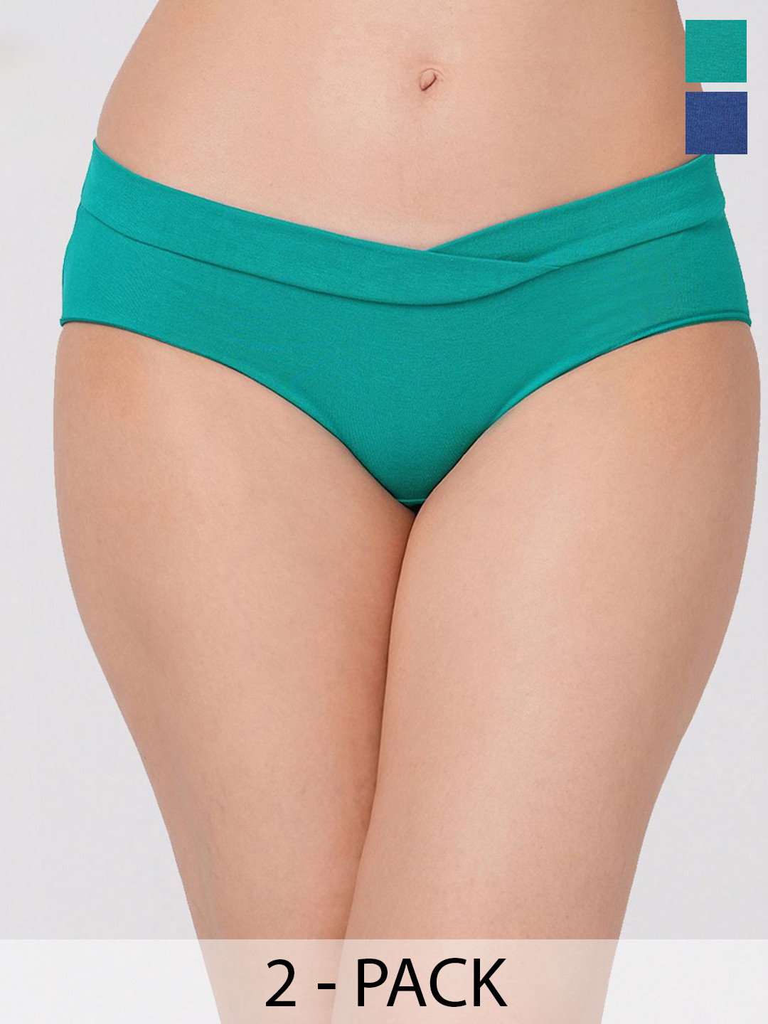 Inner Sense Women Pack of 2 Organic Cotton V Band Panty