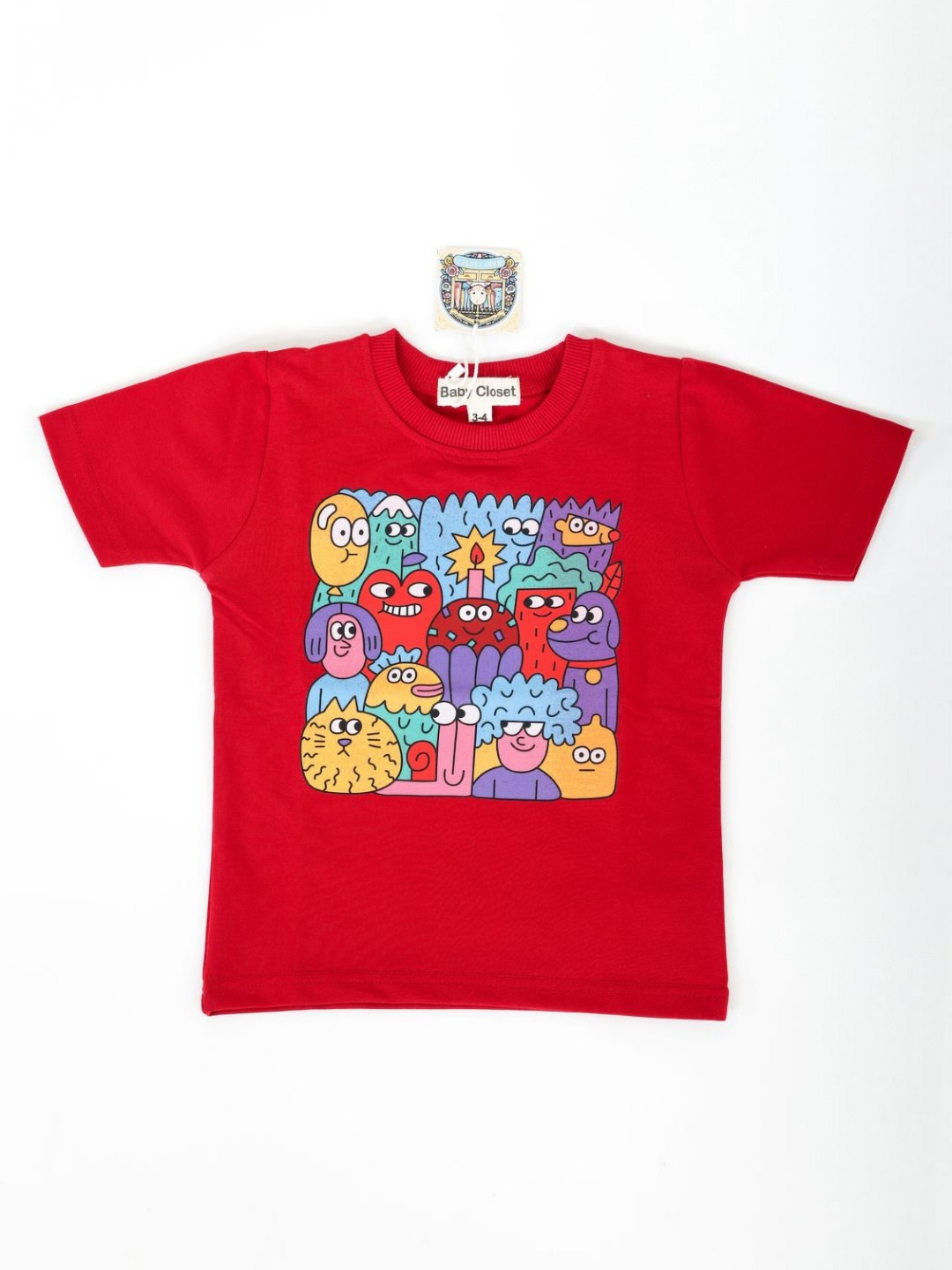 BABY CLOSET Unisex Graphic Printed Round Neck Cotton T-shirt