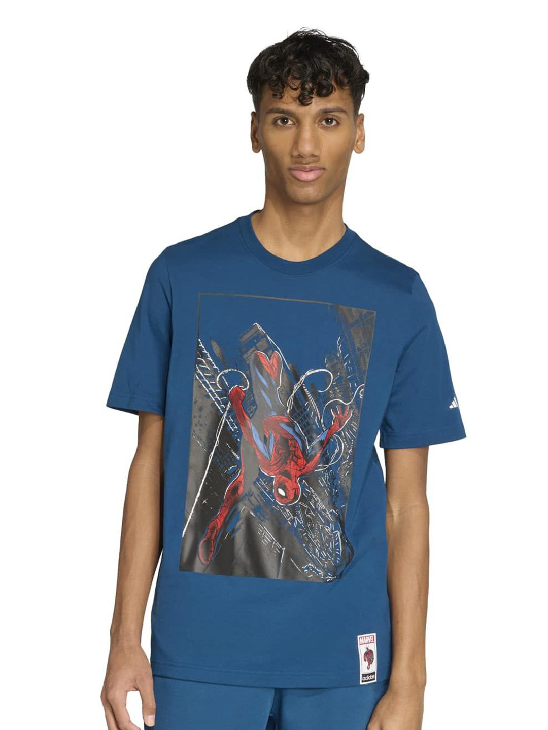 ADIDAS Men Spiderman Printed Cotton T-shirt