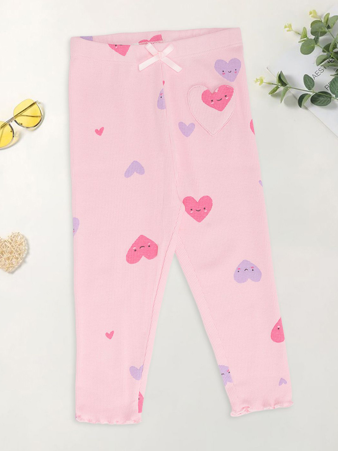 Pantaloons Baby Infant Girls Heart Printed Leggings