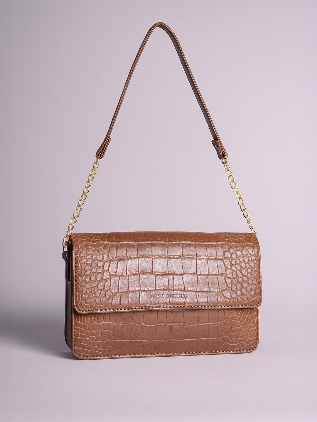 Lino Perros Animal Textured Synthetic Leather Mini Structured Shoulder Bag