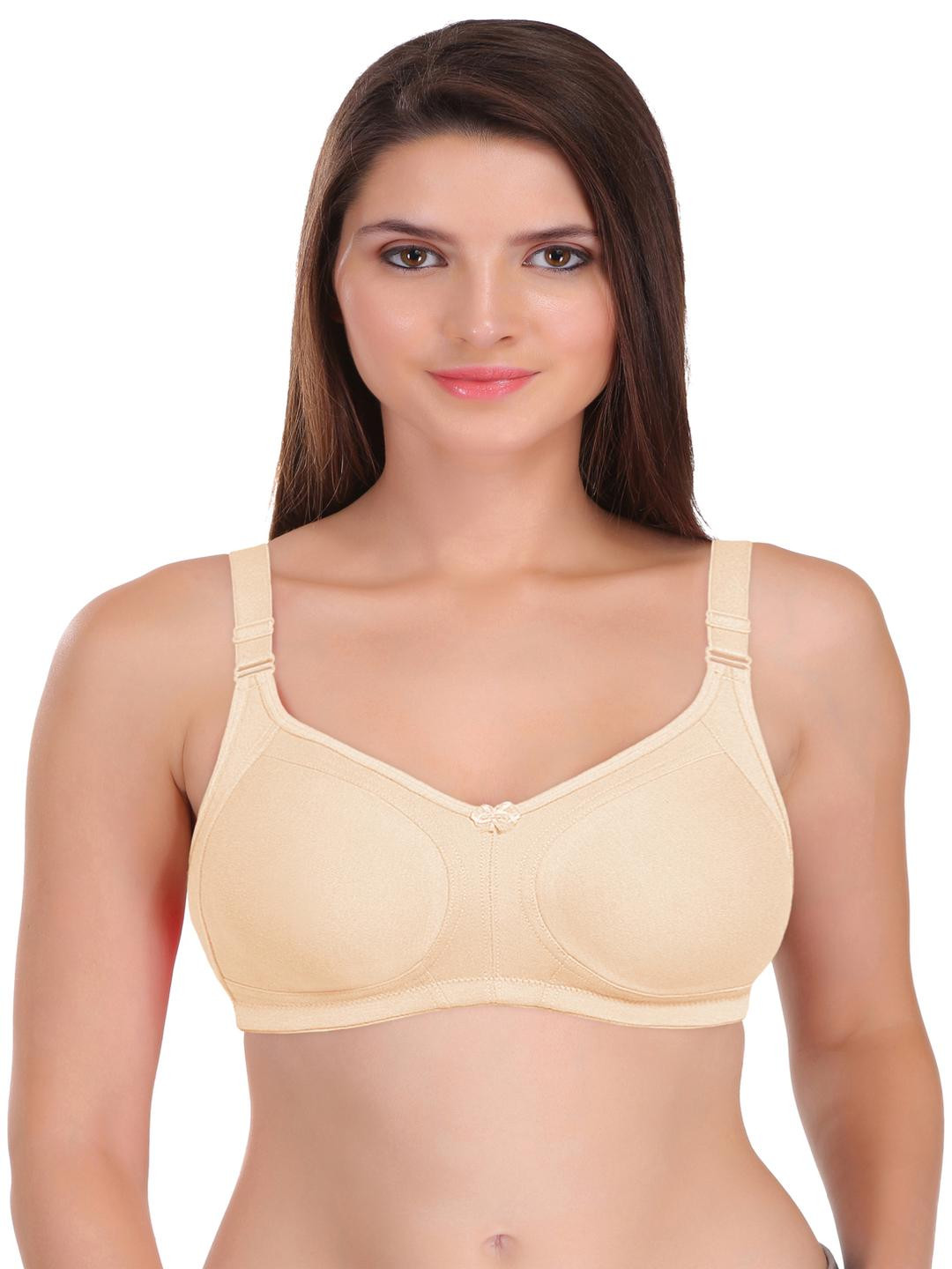FEATHER LINE Cotton Non-Padded Full Coverage Bra