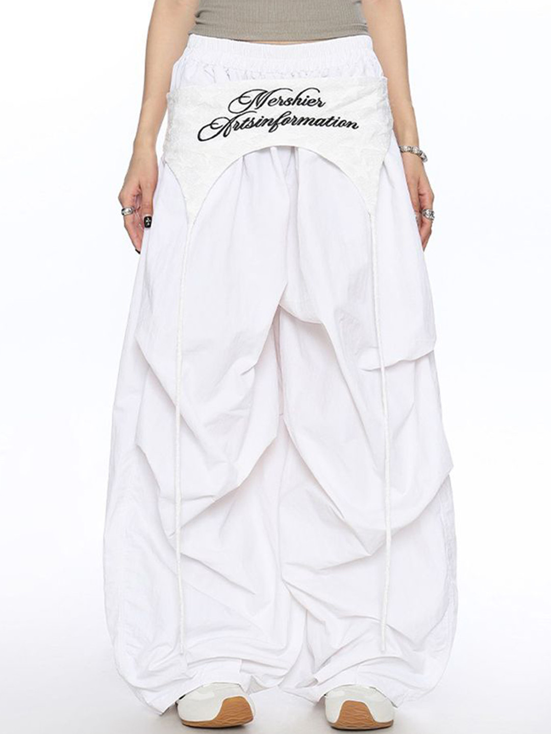 StyleCast x Revolte Women Relaxed Fit Drop Crotch Trousers