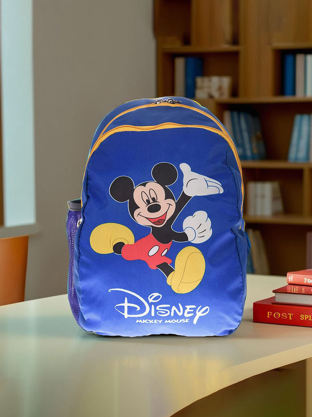 YK Kids Disney Mickey Printed 2-Compartments Small School Backpack