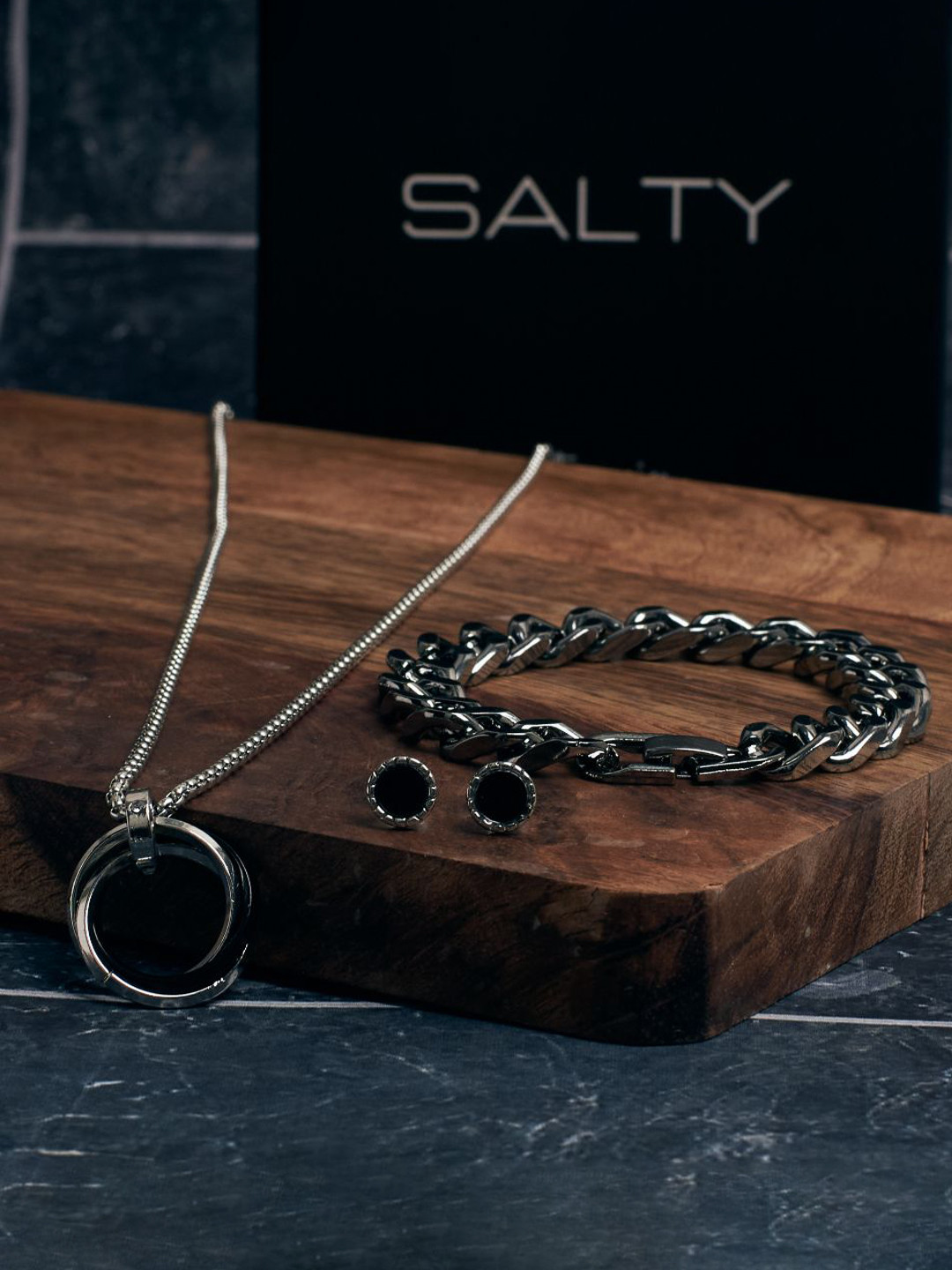 SALTY Men Alpha Core Stainless Steel Jewellery Set