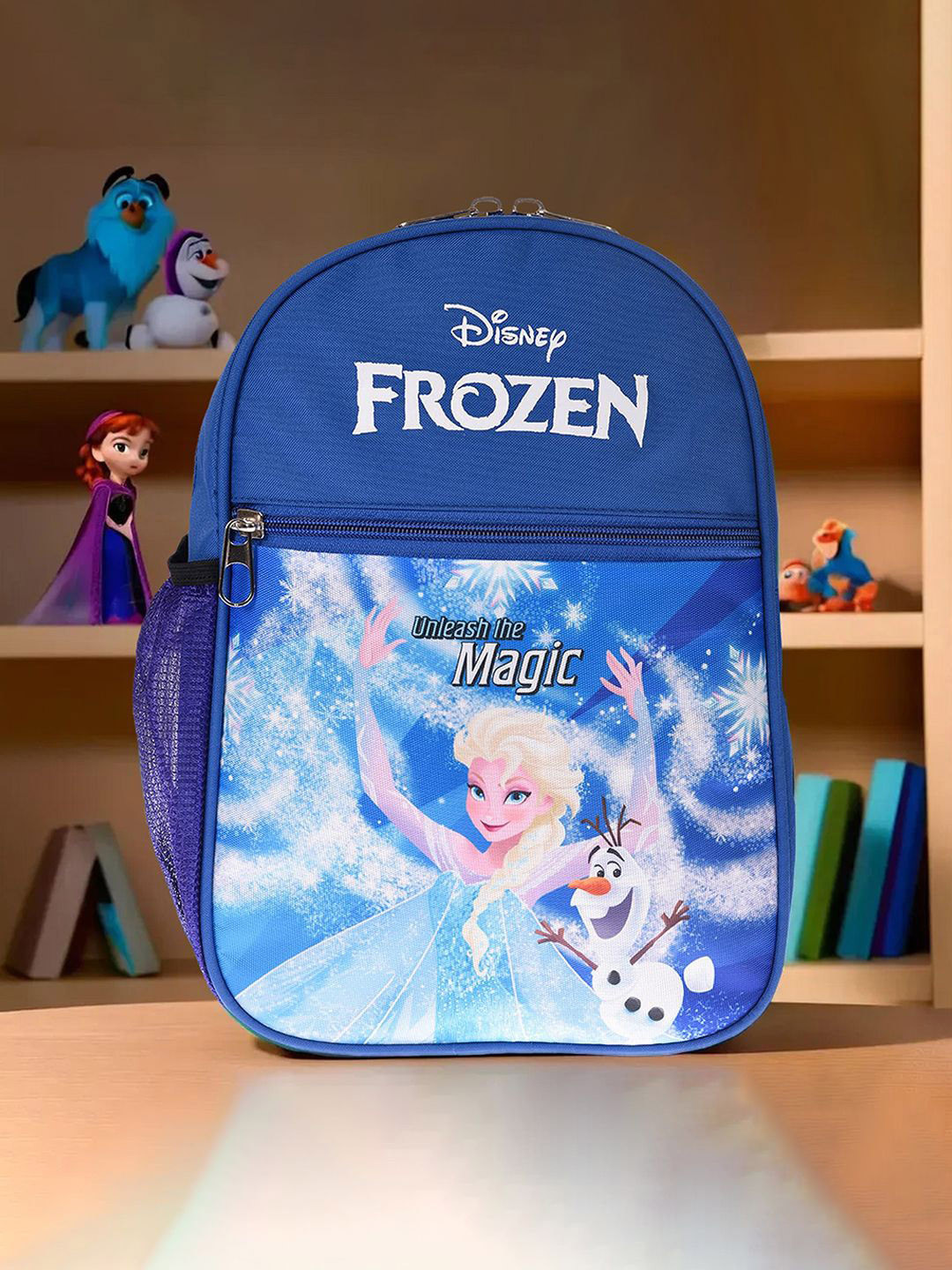 YK Kids Disney Frozen Printed School Backpack With Pencil Pouch & Water Bottle