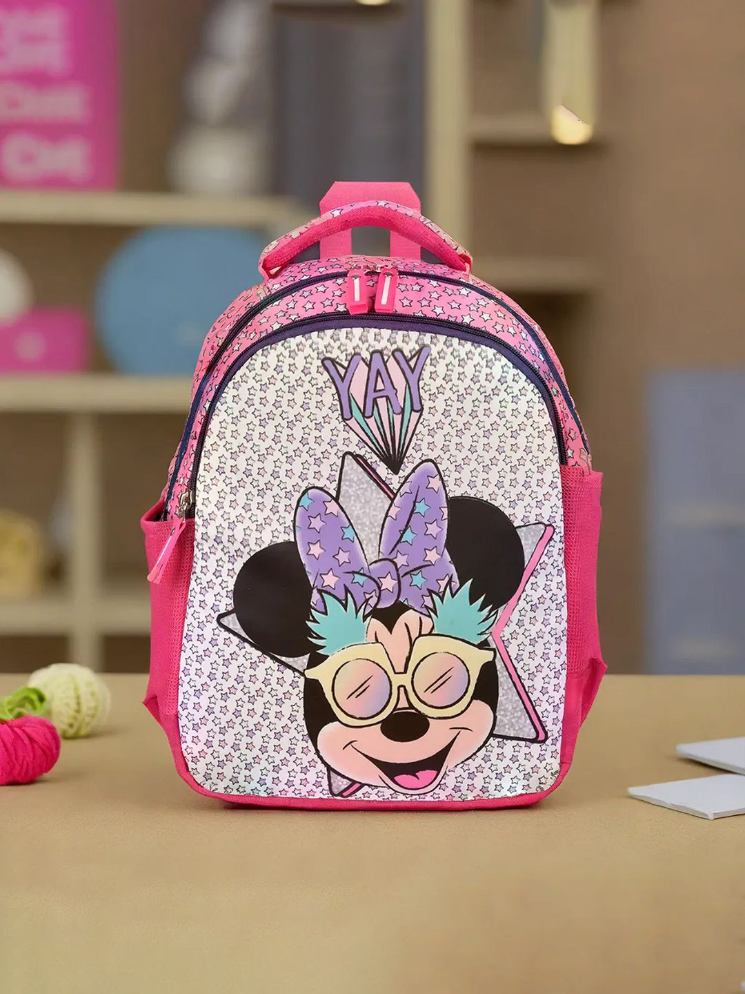 YK Kids Disney Minnie Star Printed School Backpack