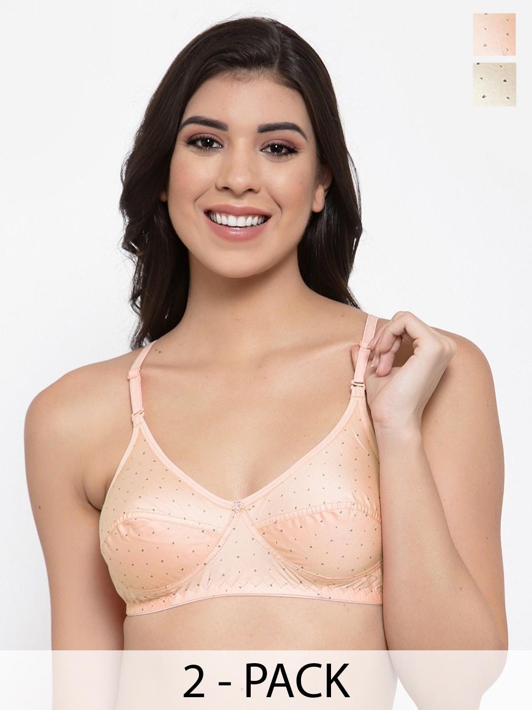 SHYAM SONS FLAIR ColorsBra Pack Of 2 Full Coverage Non-Wired & Non Padded Bra